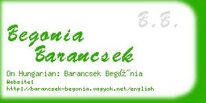 begonia barancsek business card